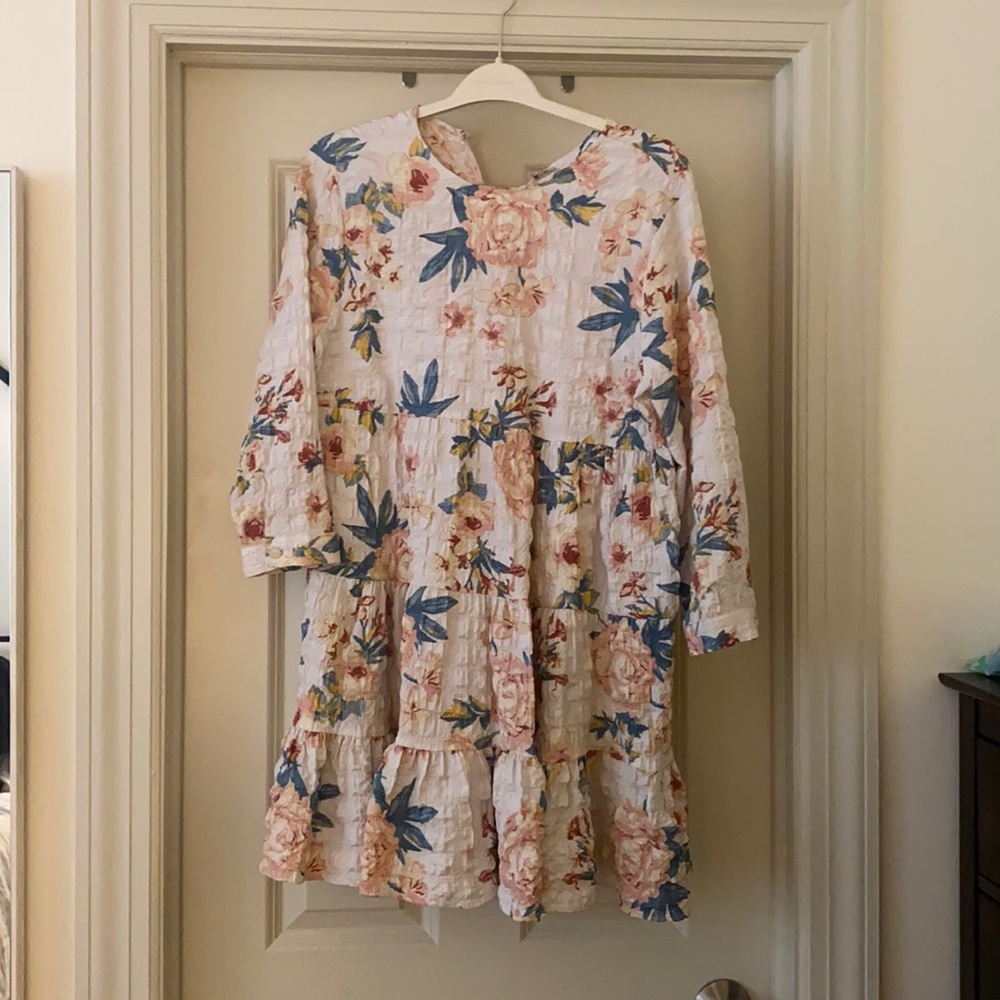 Mini floral swing dress